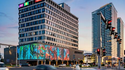 LED media façade launches at Landererova 12