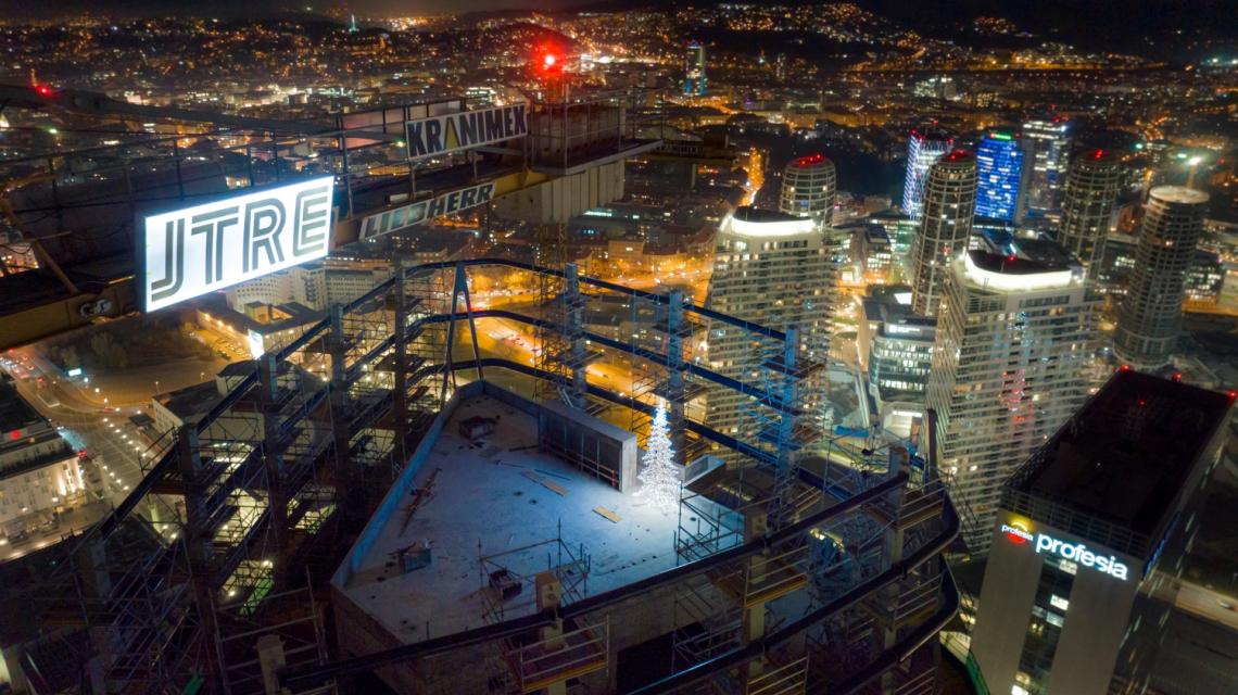 Eurovea Tower - The Christmas tree