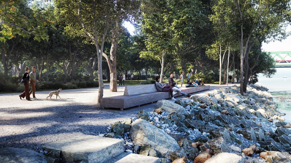 Vizualizácia lesoparku Nove Lido